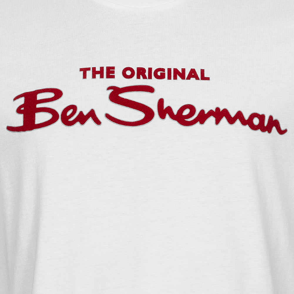 BEN SHERMAN Flocked Logo Herren T-Shirt 0076268-010
