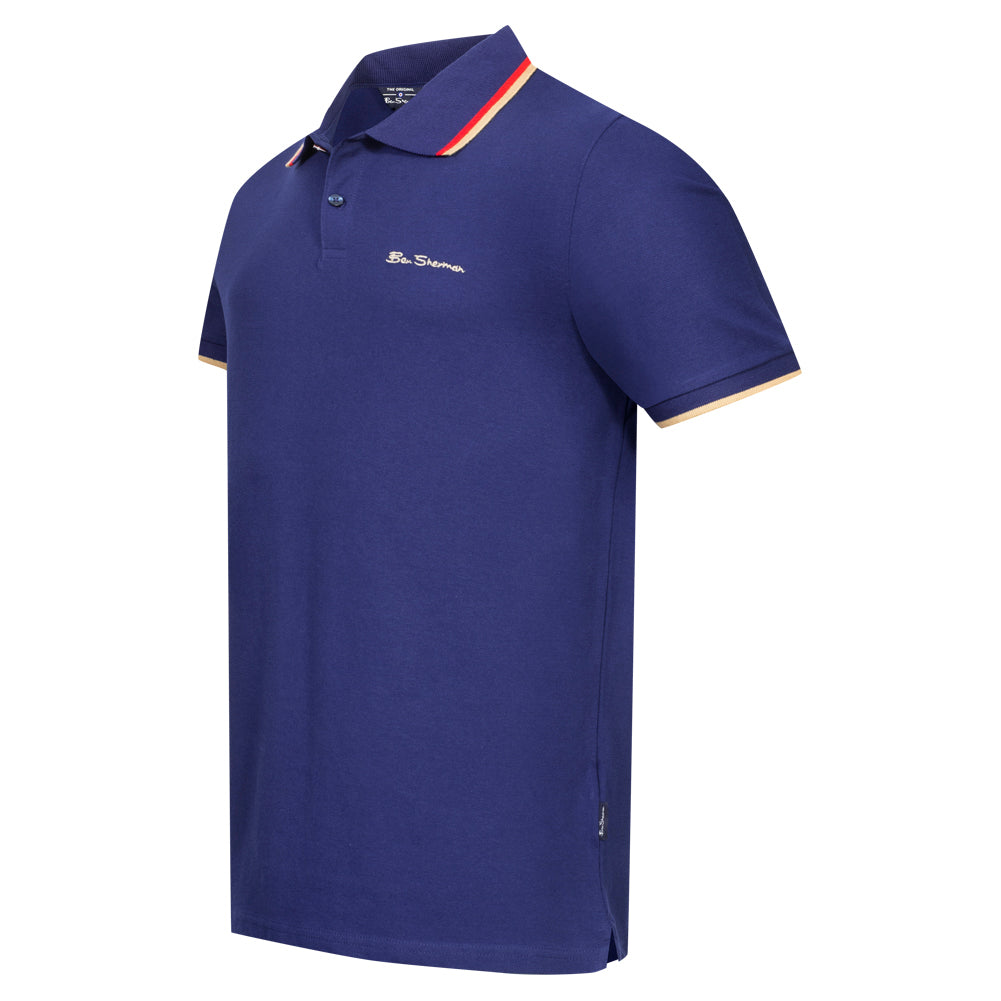 BEN SHERMAN Twin Tipped Herren Polo-Shirt 0076270-TWILIGHTDENIM