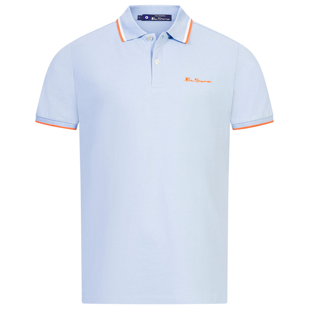 BEN SHERMAN Twin Tipped Herren Polo-Shirt 0076270N-PALEBLUE