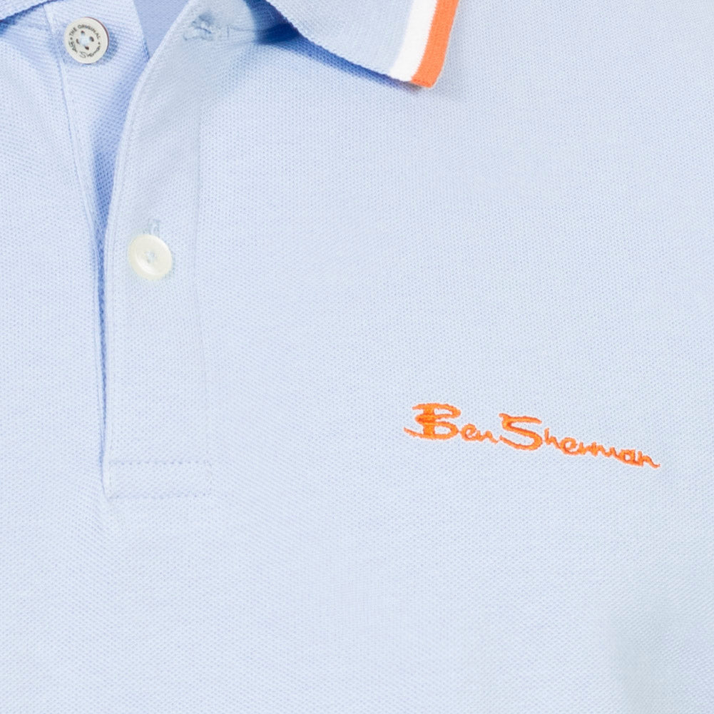 BEN SHERMAN Twin Tipped Herren Polo-Shirt 0076270N-PALEBLUE