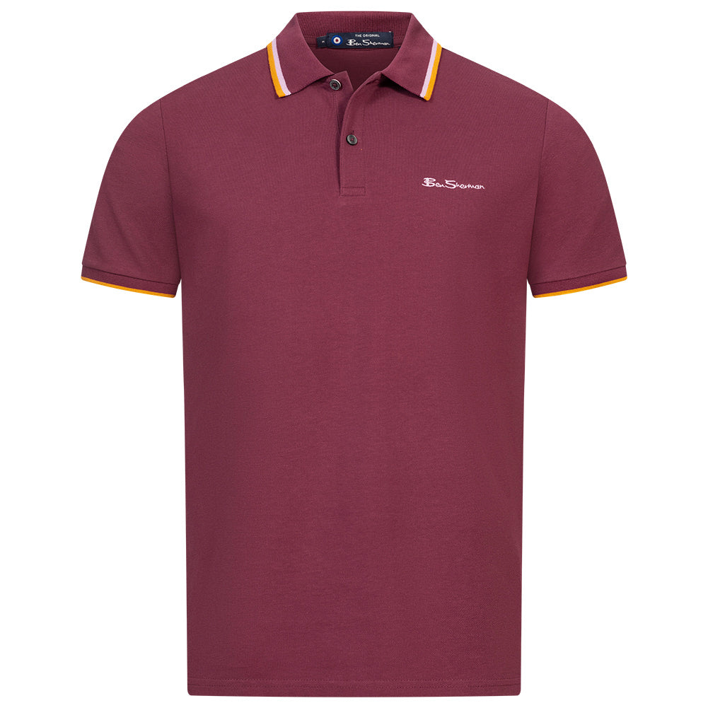 BEN SHERMAN Twin Tipped Herren Polo-Shirt 0076270N-PORT