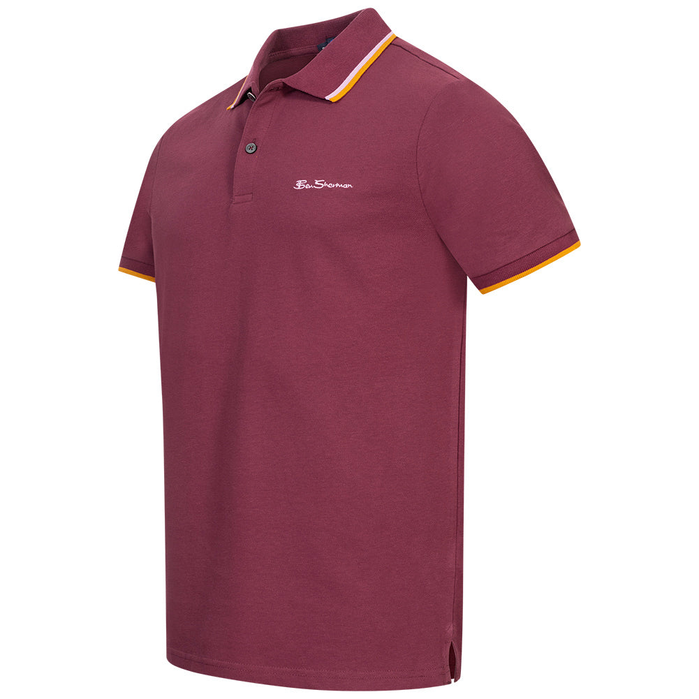 BEN SHERMAN Twin Tipped Herren Polo-Shirt 0076270N-PORT