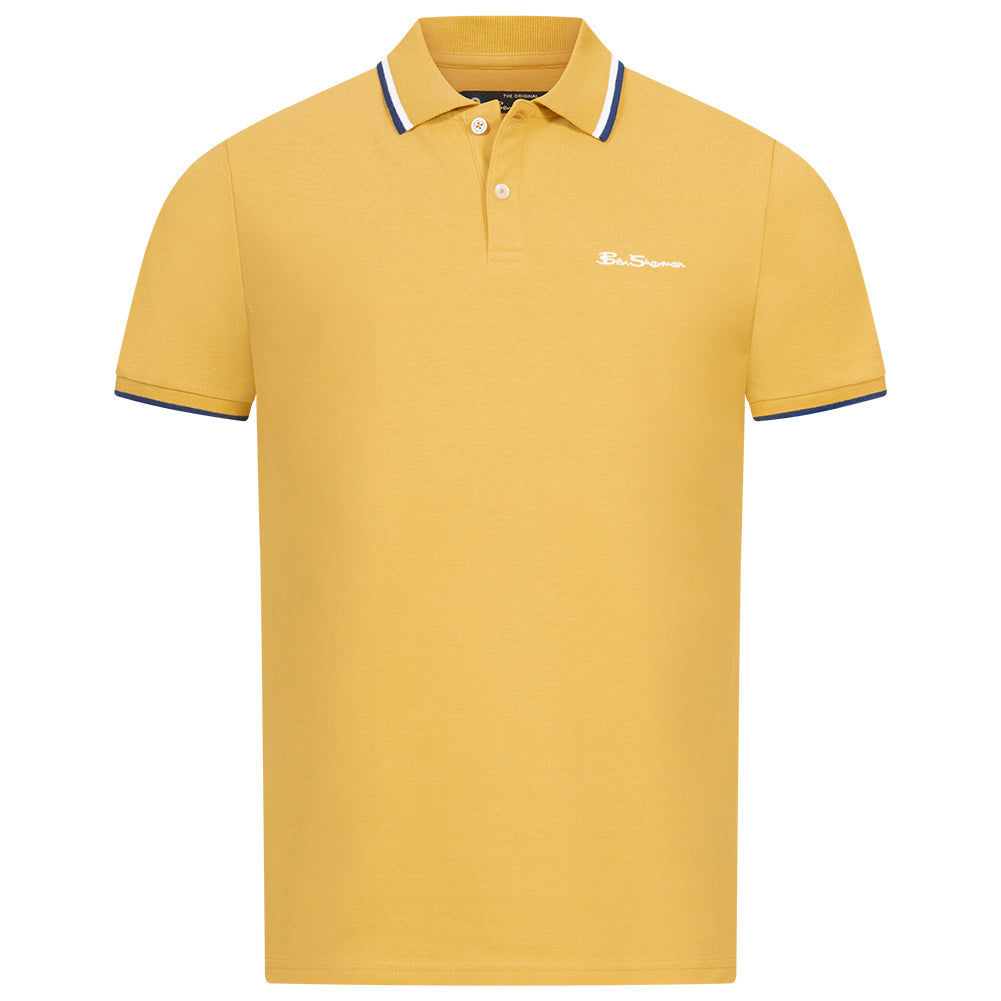 BEN SHERMAN Twin Tipped Herren Polo-Shirt 0076270N-SUNFLOWER