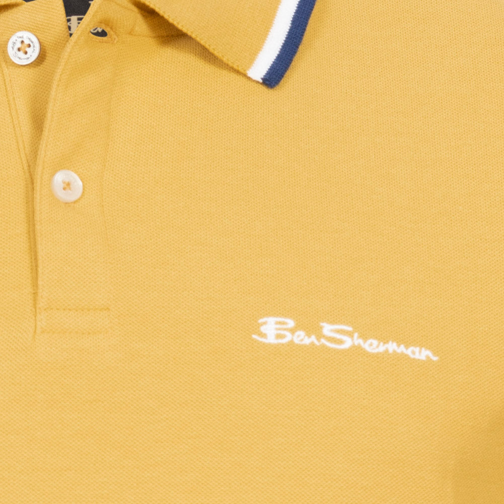 BEN SHERMAN Twin Tipped Herren Polo-Shirt 0076270N-SUNFLOWER
