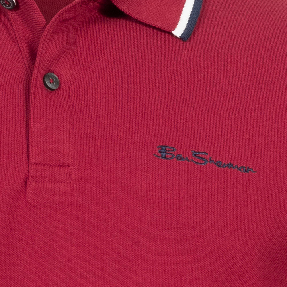 BEN SHERMAN Twin Tipped Herren Polo-Shirt 0076270NR-RED