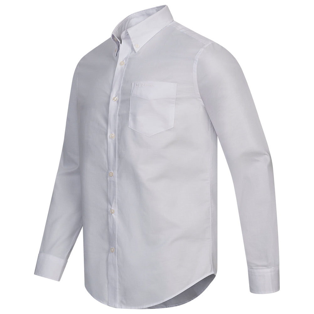 BEN SHERMAN Oxford Herren Langarm Hemd 0077857-WHITE