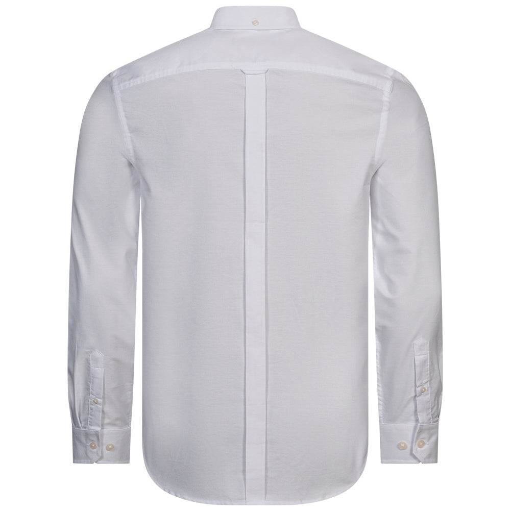 BEN SHERMAN Oxford Herren Langarm Hemd 0077857-WHITE