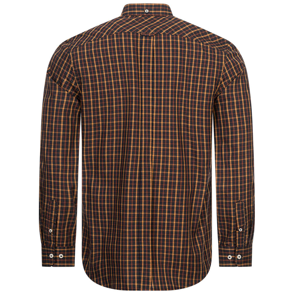 BEN SHERMAN House Check Herren Langarm Hemd 0077861-MARINE