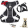 FAVVITY PET gepolstertes reflektierendes Anti-Zug Hundegeschirr schwarz – S