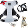 FAVVITY PET gepolstertes reflektierendes Anti-Zug Hundegeschirr grau – S