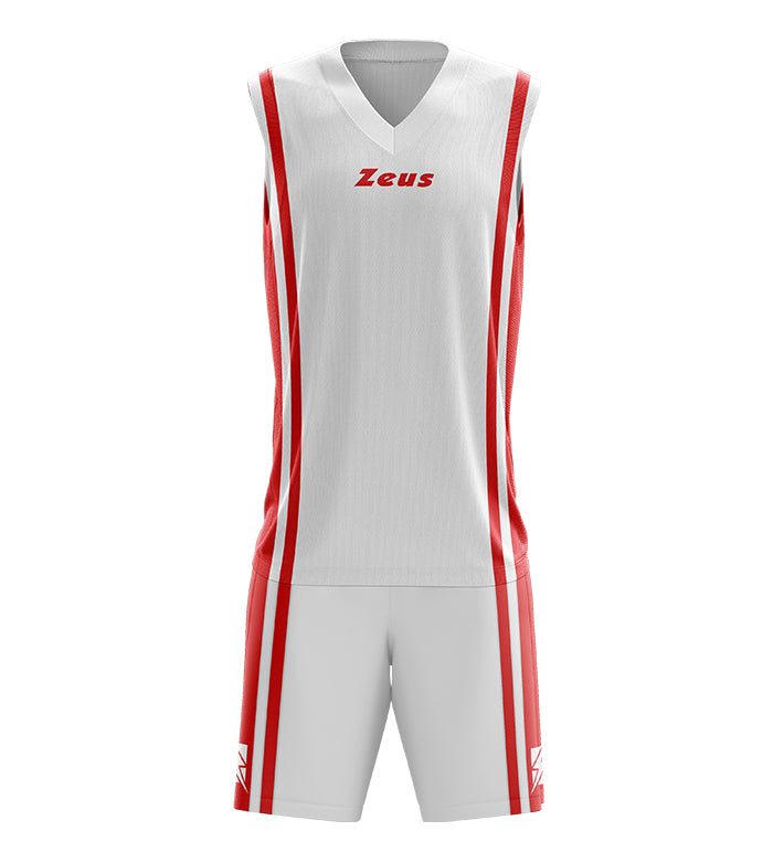 Zeus Kit Bozo Basketball Trikot + Shorts 2-tlg. Bianco/rosso