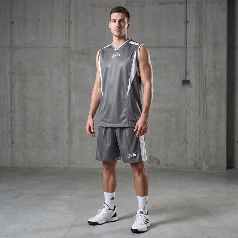 Zeus Kit Sante Basketball Trikot + Shorts nero/bianco