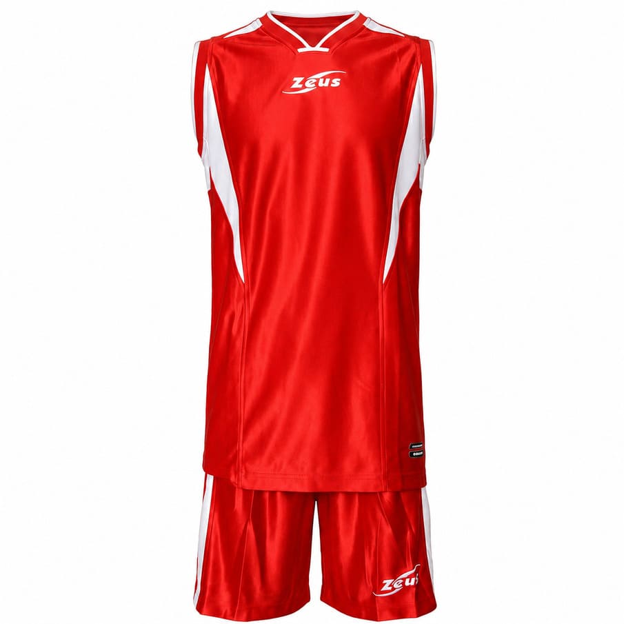 Zeus Kit Sante Basketball Trikot + Shorts rosso/bianco