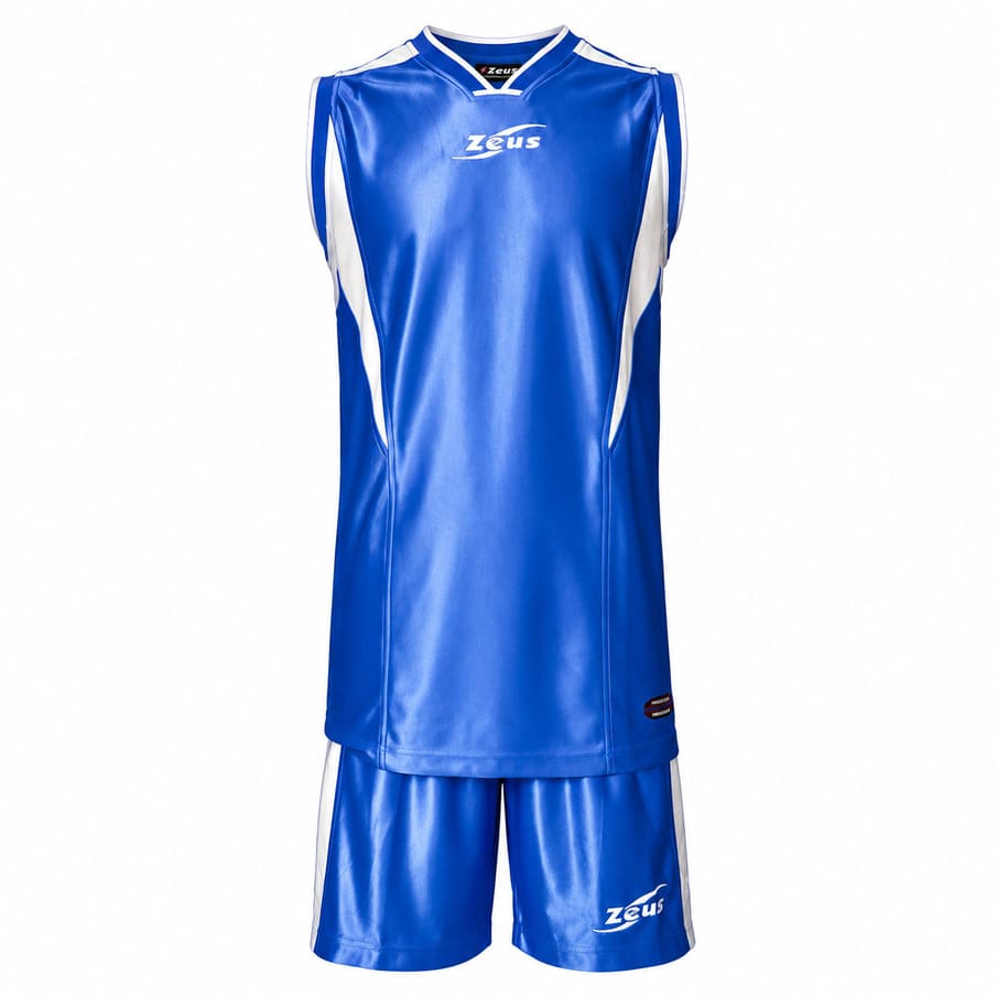 Zeus Kit Sante Basketball Trikot + Shorts royal/bianco