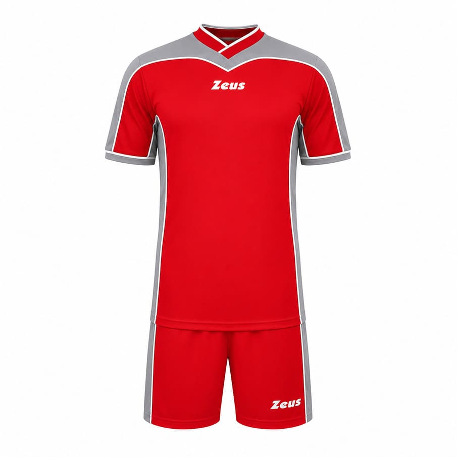 Zeus Kit Orfeo Trikot-Set 2-teilig rosso/grigio