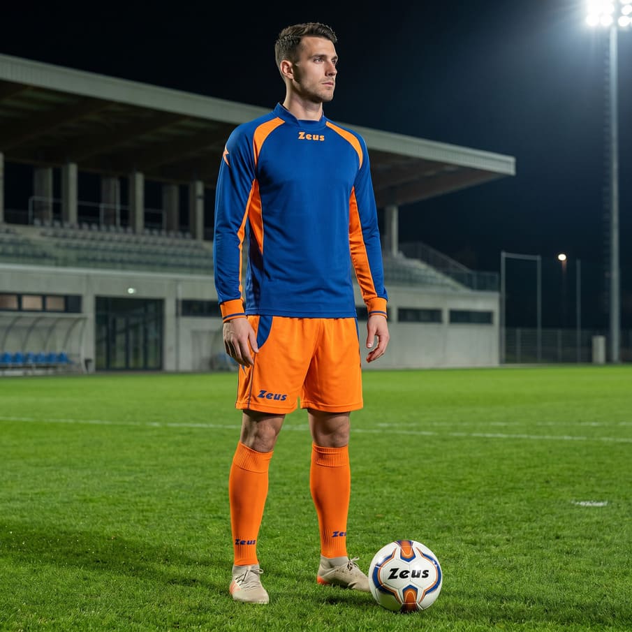 Zeus Kit Pippo Trikot-Set + Shorts 2-teilig blu/arancio