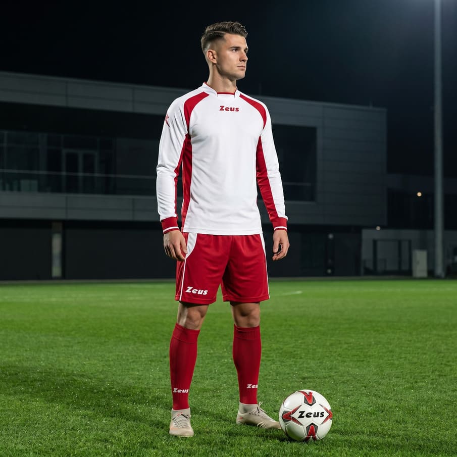 Zeus Kit Pippo Trikot-Set + Shorts 2-teilig bianco/rosso
