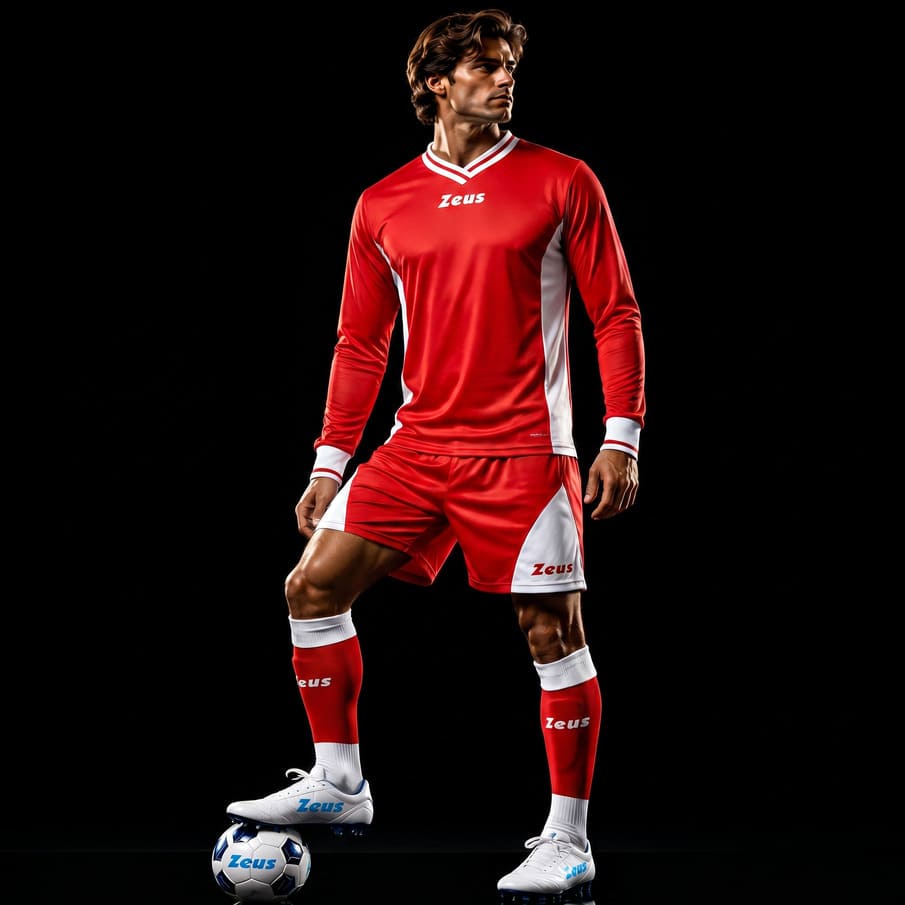 Zeus Kit Dedalo Trikot-Set 2-teilig rosso/bianco