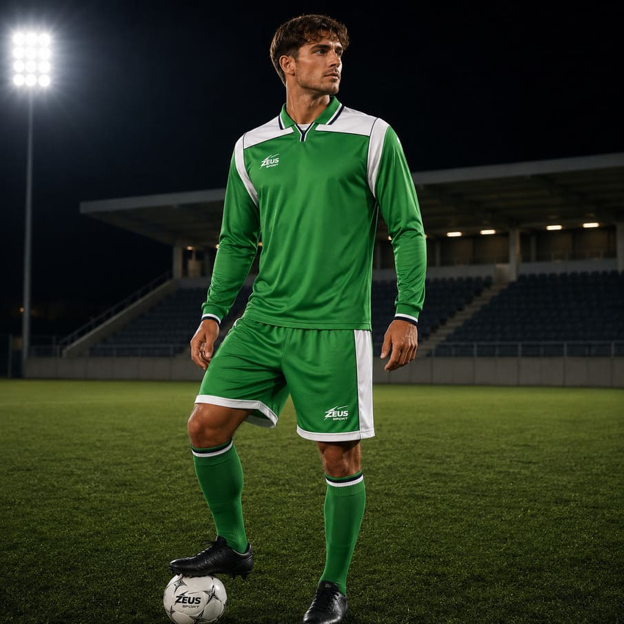 Zeus Kit Hermes Trikot-Set 2-teilig verde/bianco/blu