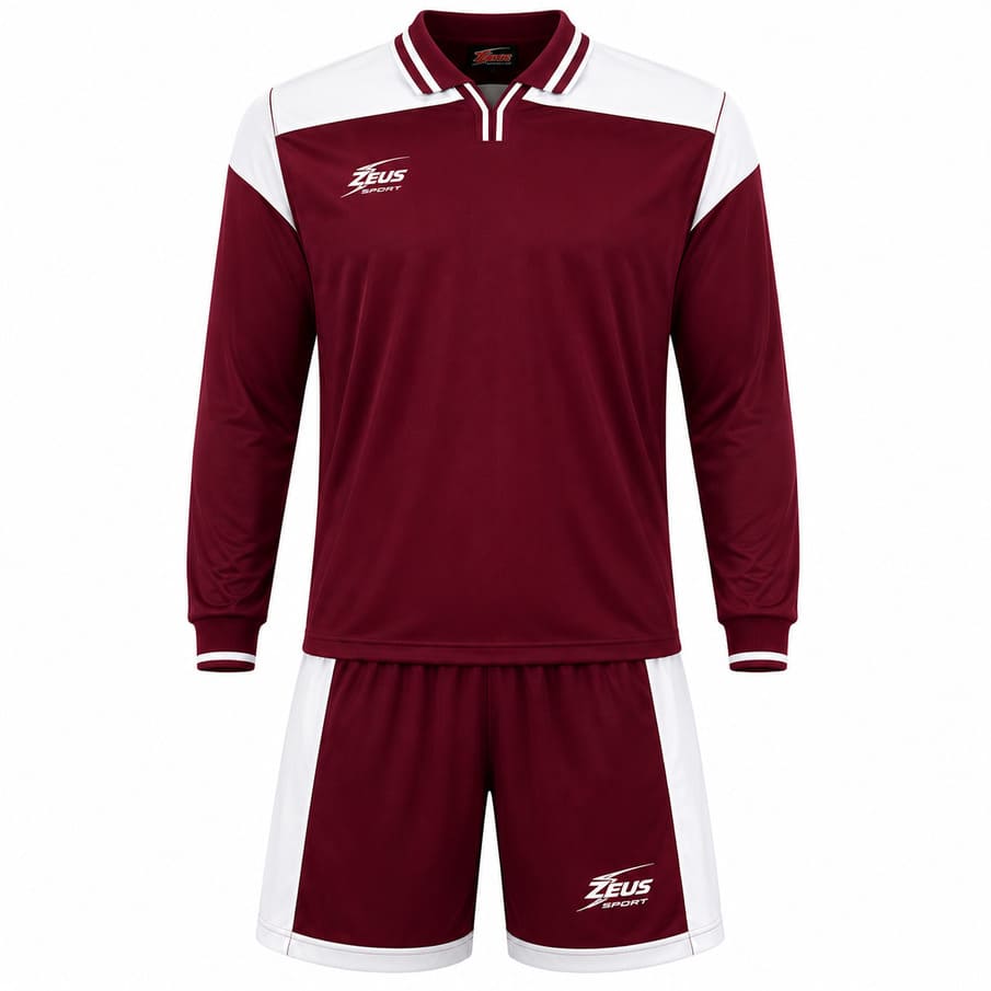 Zeus Kit Hermes Trikot-Set 2-teilig granata/bianco/nero