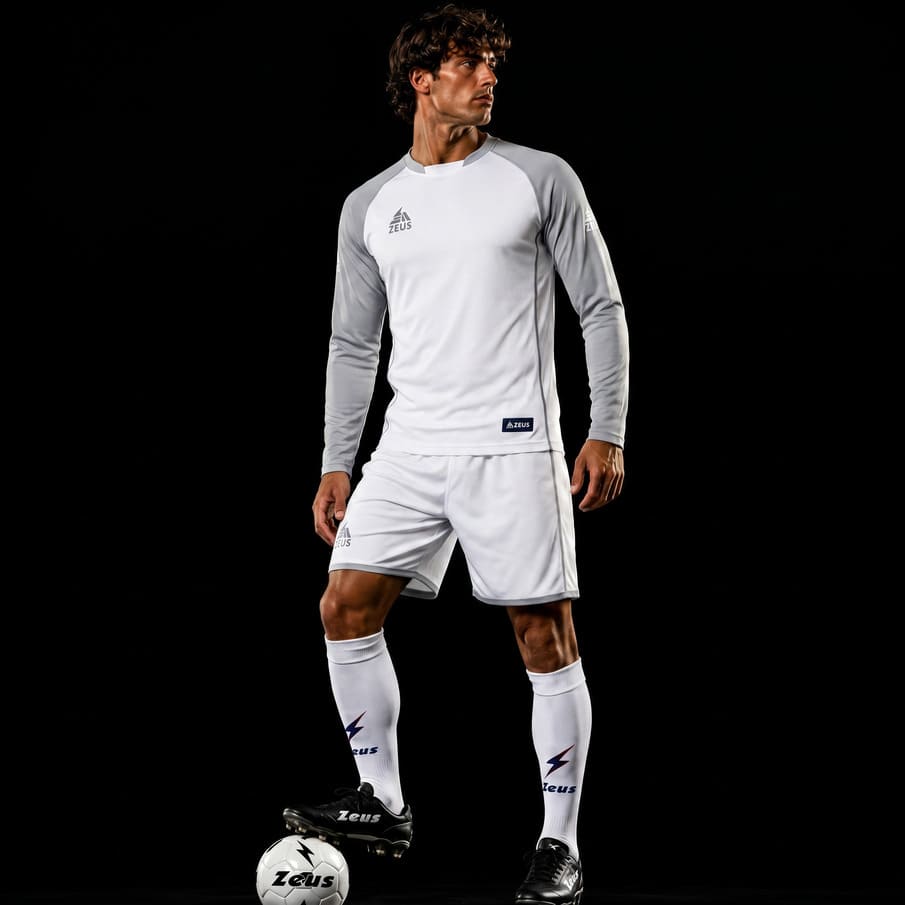 Zeus Kit Athos Herren Trikot-Set 2-tlg. bianco/grigio