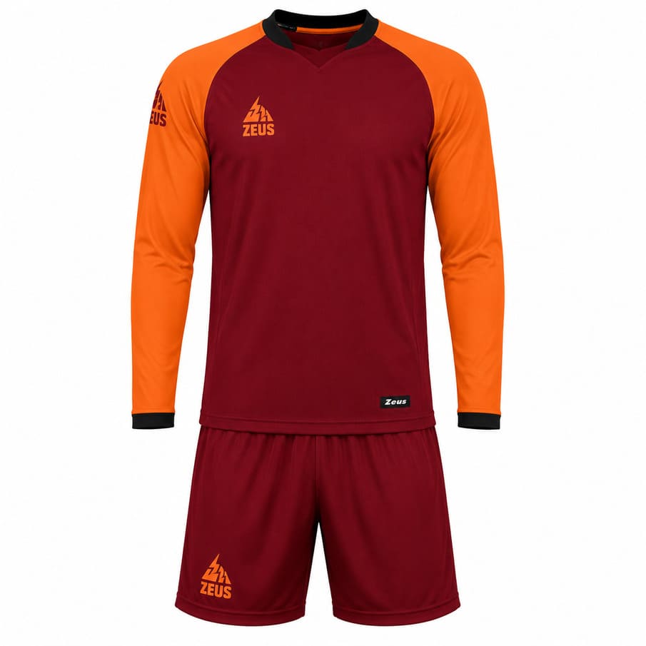 Zeus Kit Athos Herren Trikot-Set 2-tlg. granata/arancio