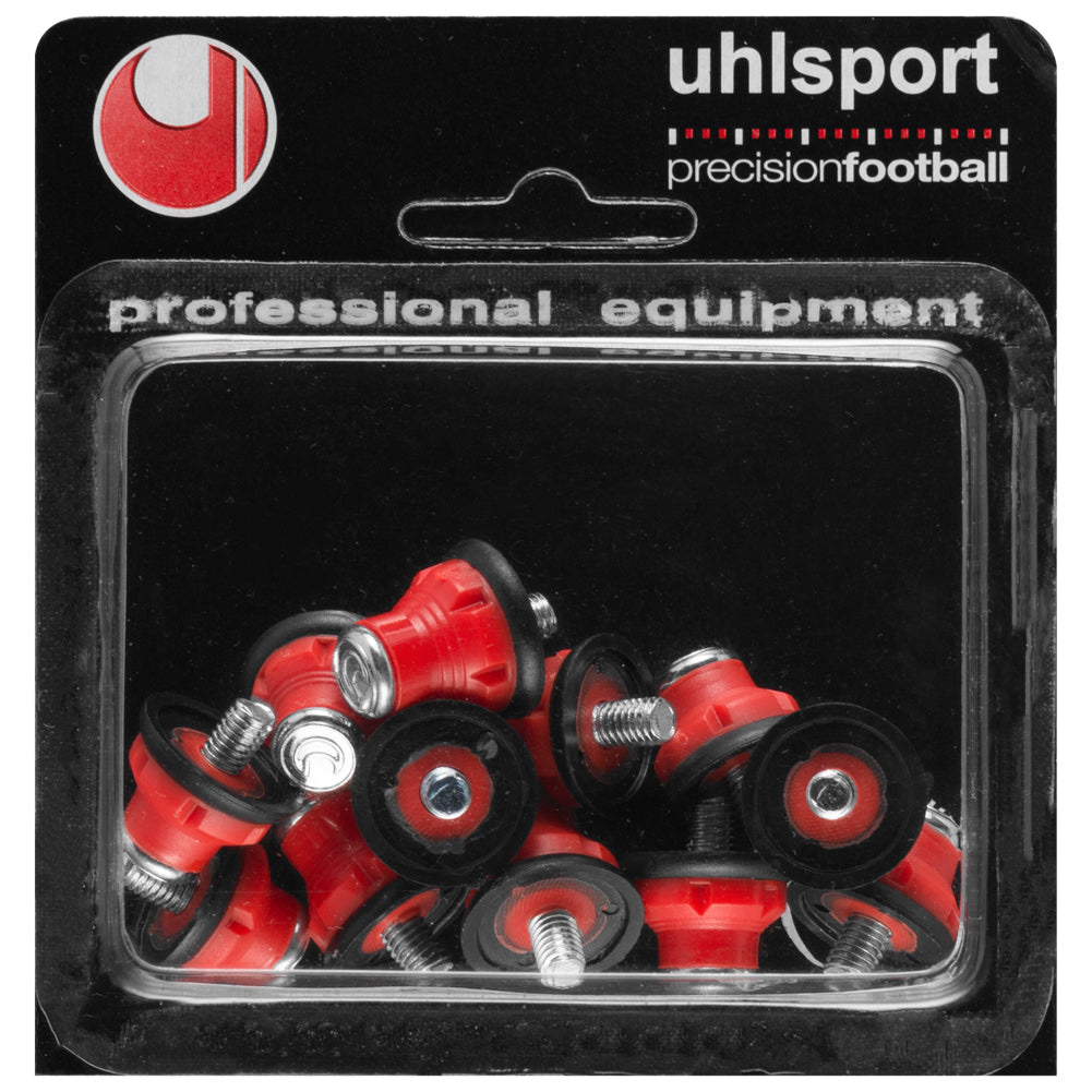 Uhlsport Tacchetti in acciaio nylon Set da 12 1007018010200 rosso