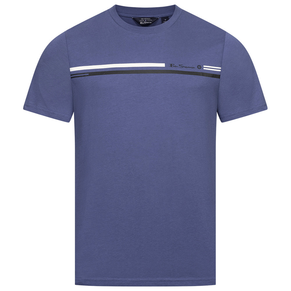 BEN SHERMAN Seasonal Stripe Herren T-Shirt 1012607N-RIVIERABLUE