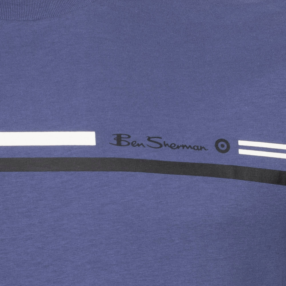 BEN SHERMAN Seasonal Stripe Herren T-Shirt 1012607N-RIVIERABLUE
