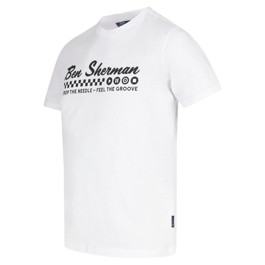 BEN SHERMAN Feel the Groove Herren T-Shirt 1012965-WHITE