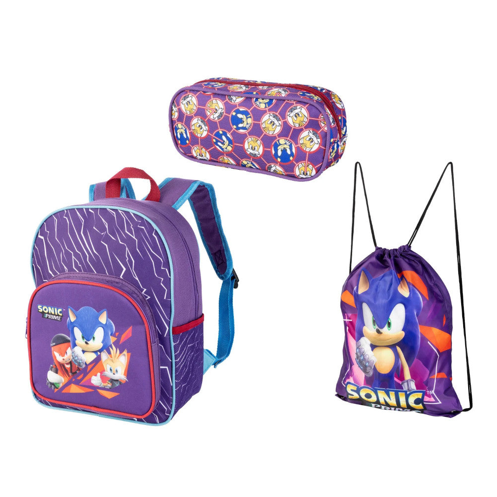 Sonic the Hedgehog Kinder Back to School Set 3-tlg. Rucksack, Tasche, Mappe 1244561