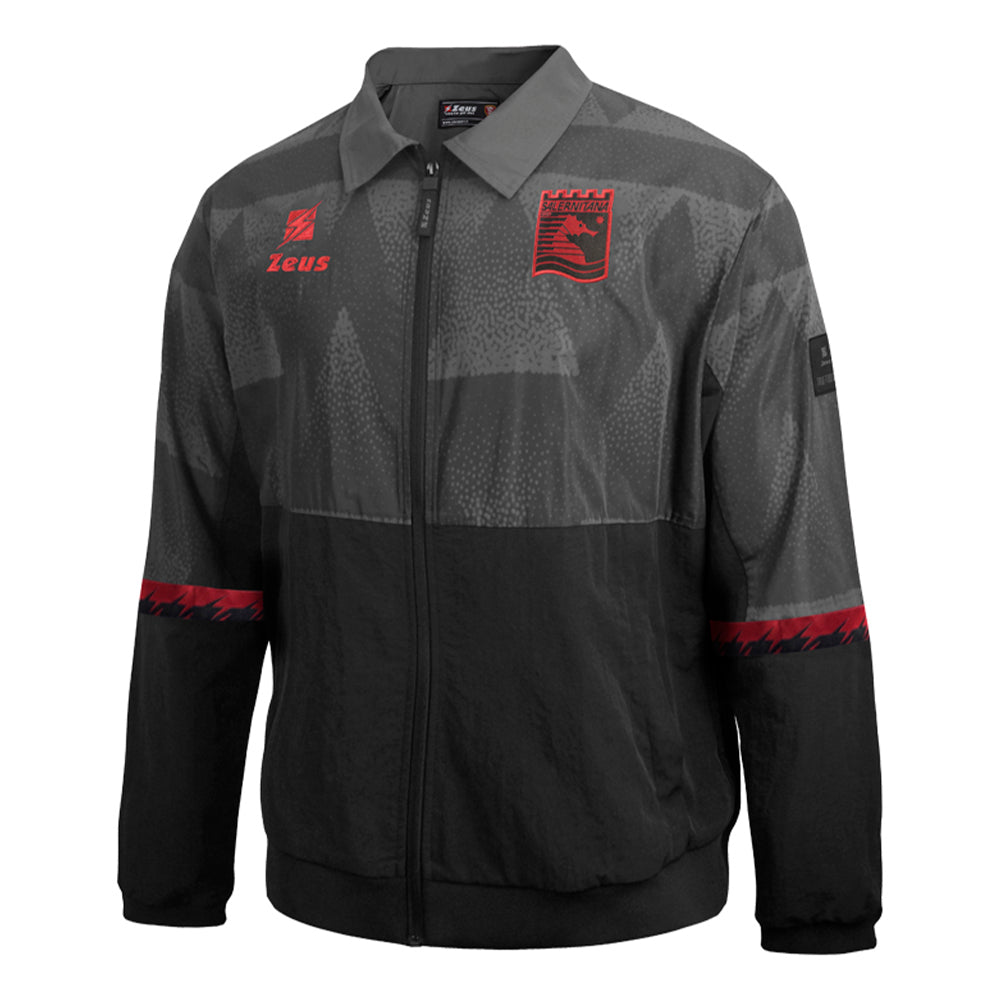 US Salernitana 1919 Zeus Herren Präsentations Jacke schwarz