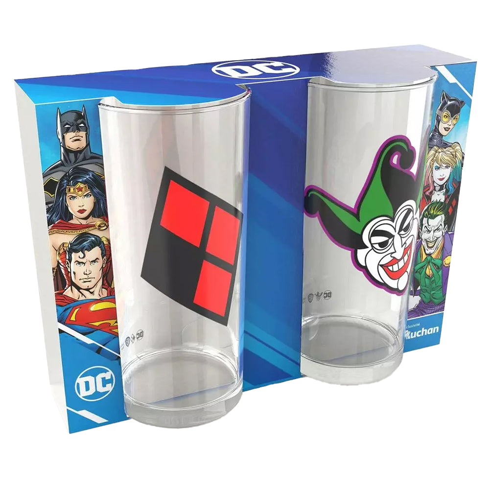 DC Comics 2 Trinkgläser Set Wonder Harley Quinn & Joker 0,27 L 24862