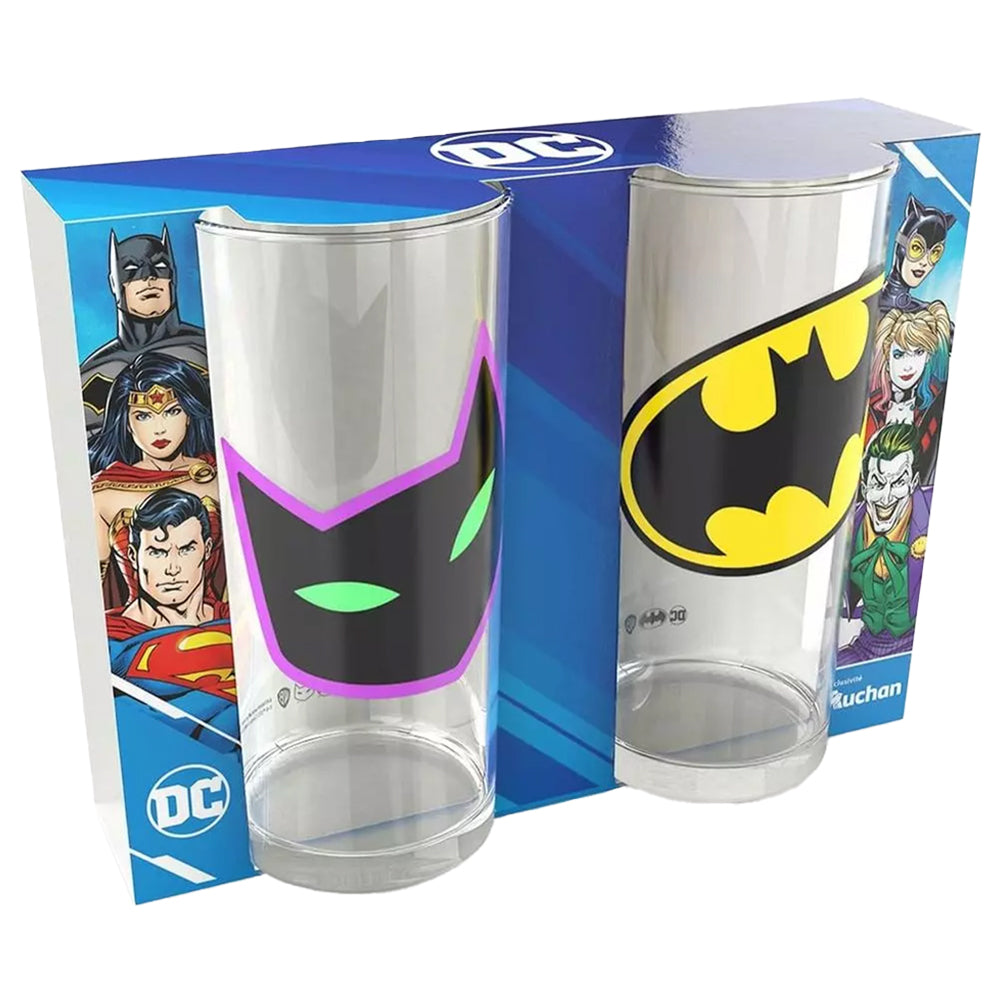 DC Comics 2 Trinkgläser Set Wonder Batman & Batgirl 0,27 L 24864