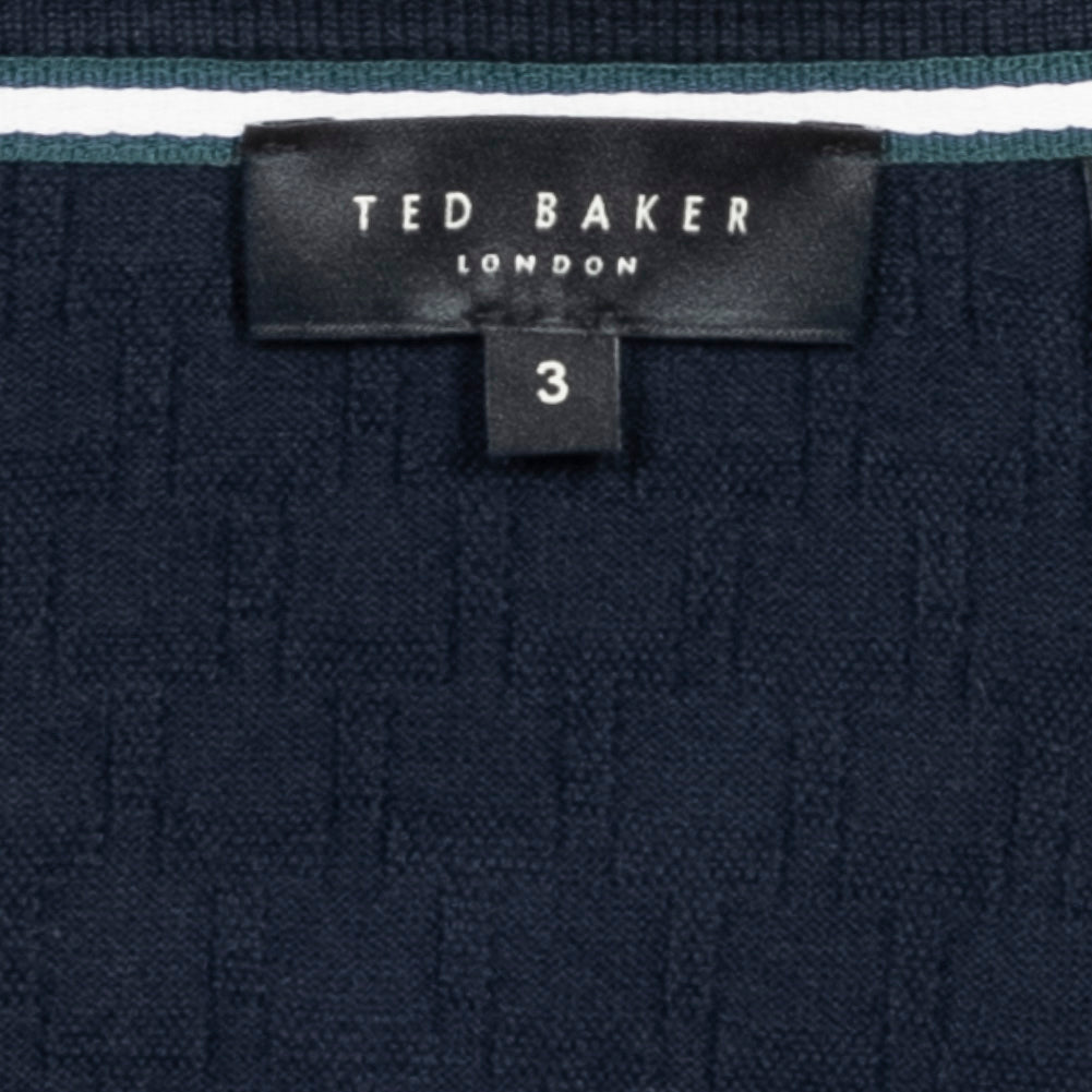 TED BAKER Mahana Stitched Herren Polo-Shirt 267386-NAVY