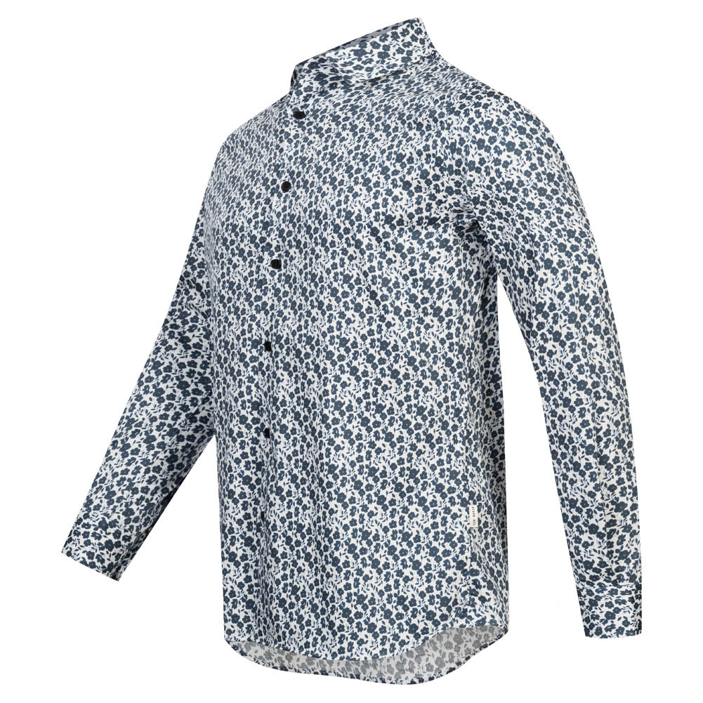 TED BAKER Capua Small Floral Herren Langarm Hemd 272163-WHITE