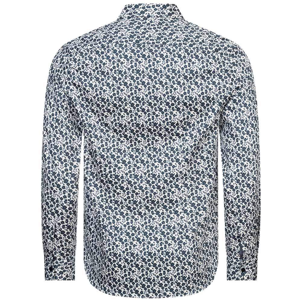 TED BAKER Capua Small Floral Herren Langarm Hemd 272163-WHITE