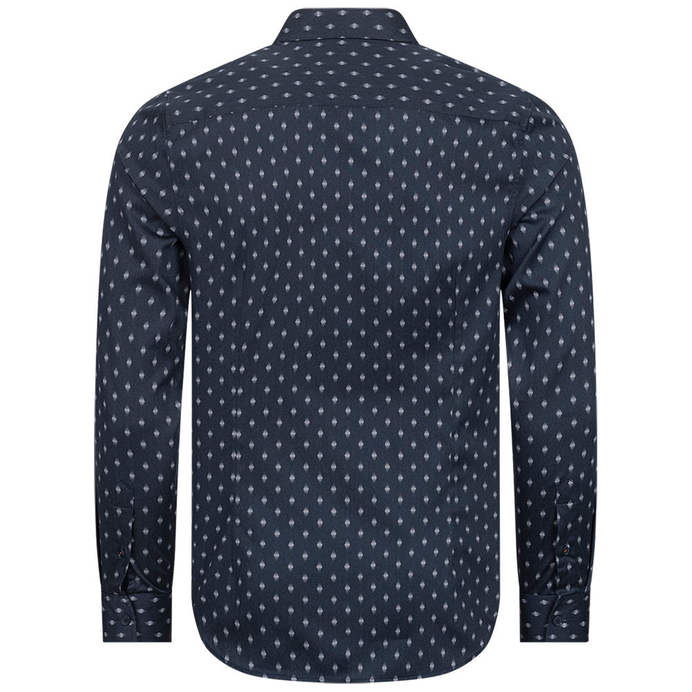 TED BAKER Ardea Dot Herren Langarm Hemd 272171-NAVY