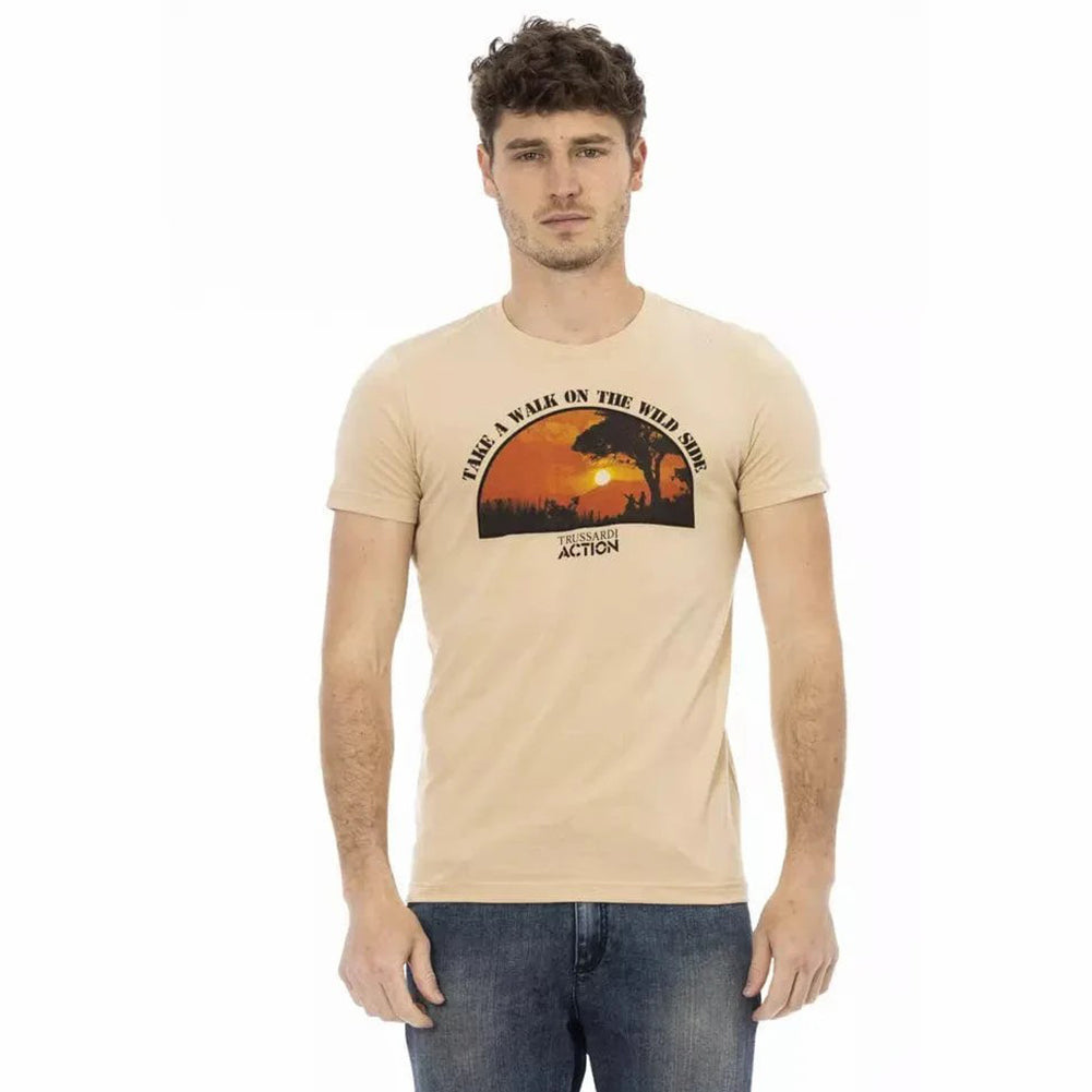 TRUSSARDI Action Herren Wild Side T-Shirt Sand 2AT03B004