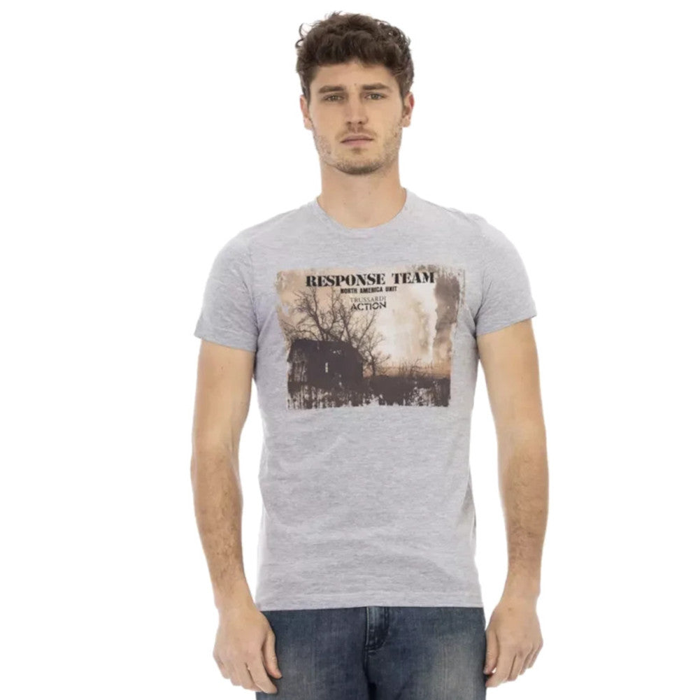 TRUSSARDI Action Herren Wild Side T-Shirt Grau 2AT03D013