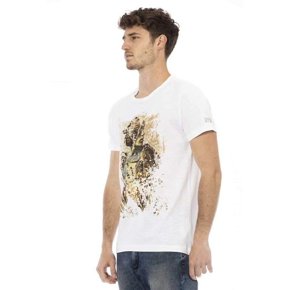 TRUSSARDI Action Herren Rundhals Conqueror T-Shirt Weiß 2AT08F001