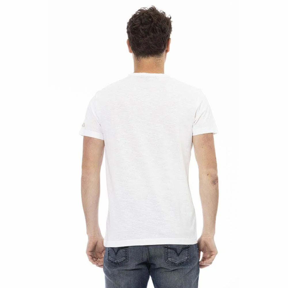 TRUSSARDI Action Herren Rundhals Conqueror T-Shirt Weiß 2AT08F001