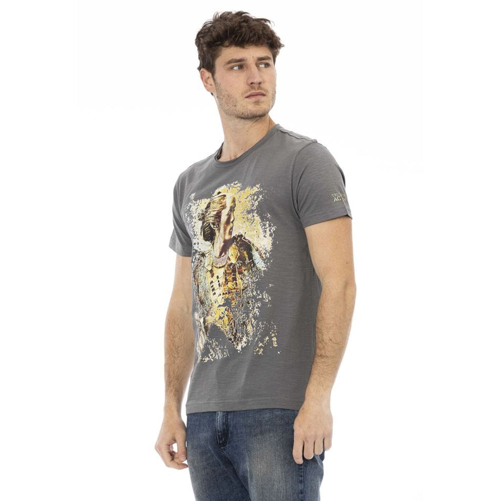 TRUSSARDI Action Herren Rundhals Conqueror T-Shirt Grau 2AT08F002