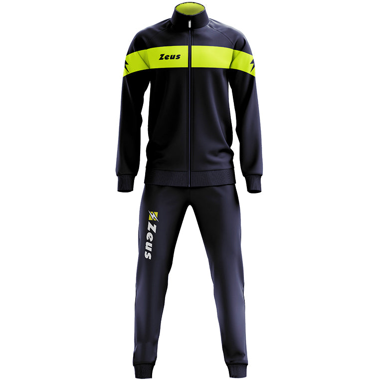 Zeus Tuta Apollo Uomo Completo sportivo Navy neon giallo