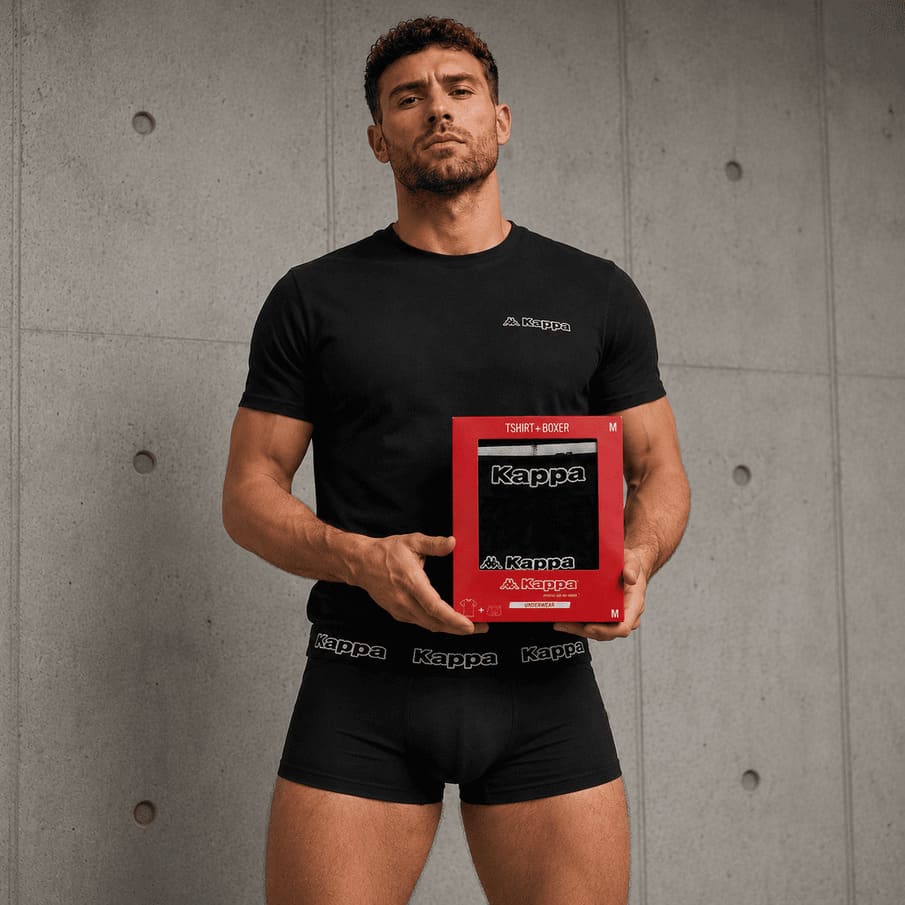 Kappa Herren Bundle: Boxershorts + T-Shirt 371D1PW