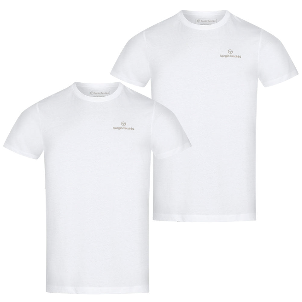 Sergio Tacchini Herren Unterhemden Rundhals 2er-Pack weiß 39492936