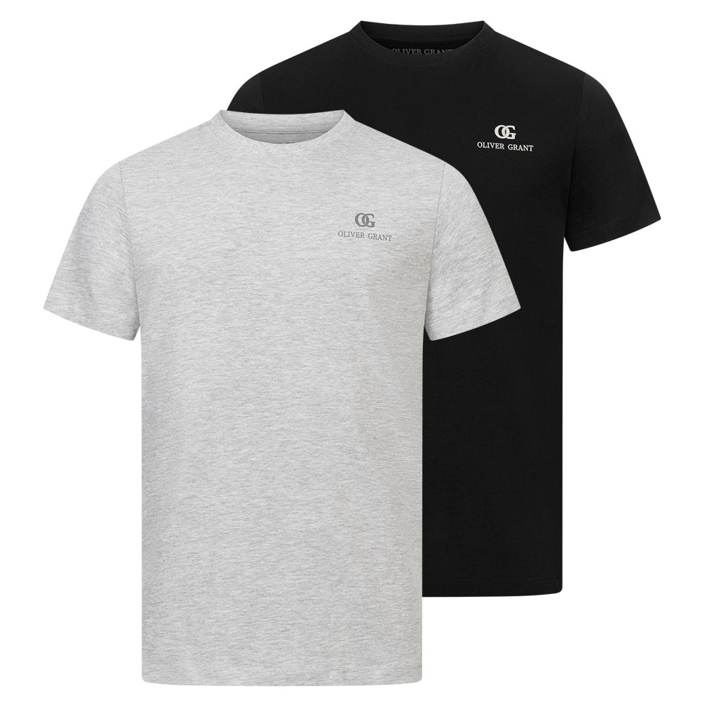 OLIVER GRANT® Herren Unterhemden Rundhals 2er-Pack mix 39493233