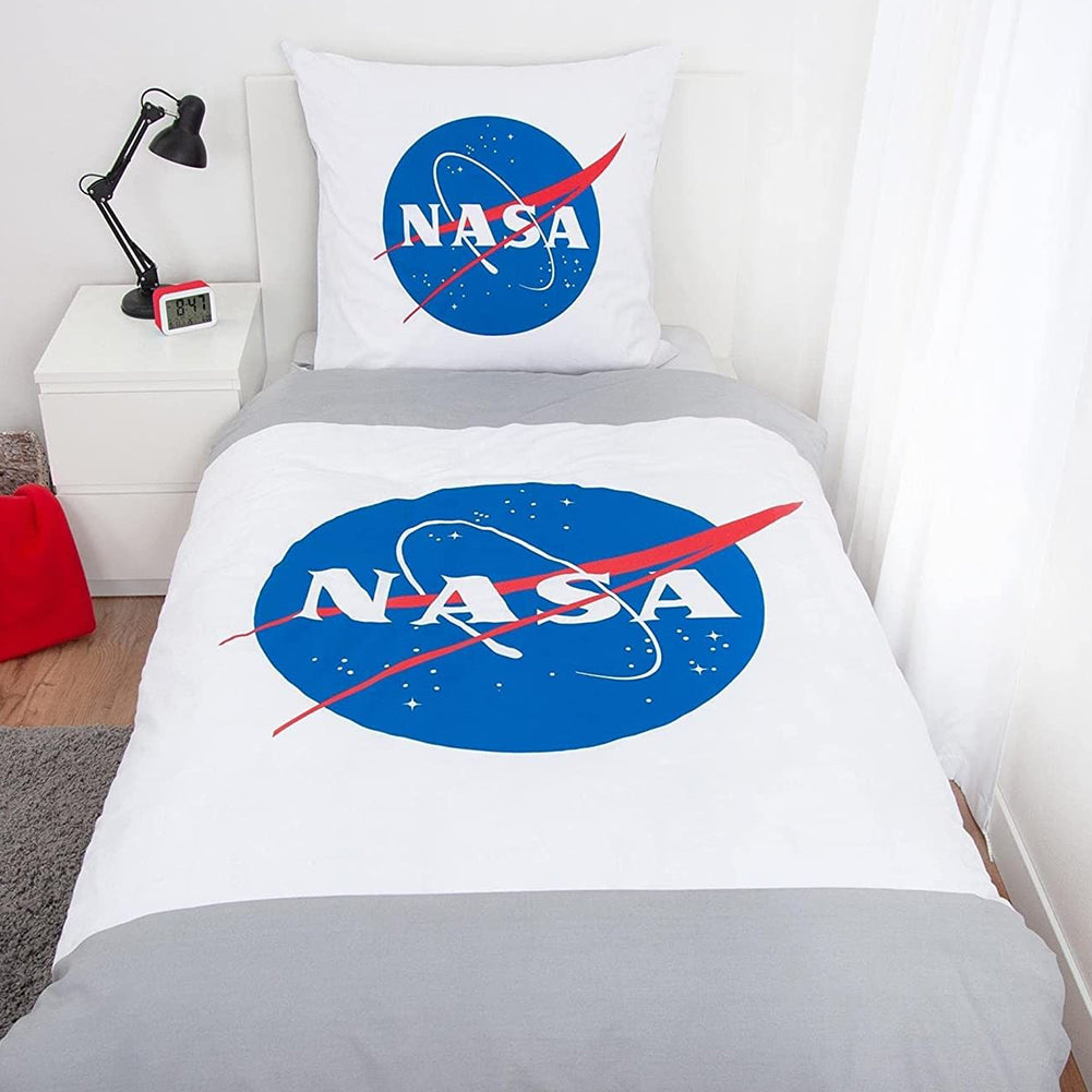 NASA Bettwäsche Set 135 x 200 cm + 80 x 80 cm Baumwolle 4006891965547