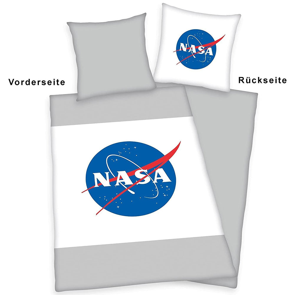 NASA Bettwäsche Set 135 x 200 cm + 80 x 80 cm Baumwolle 4006891965547