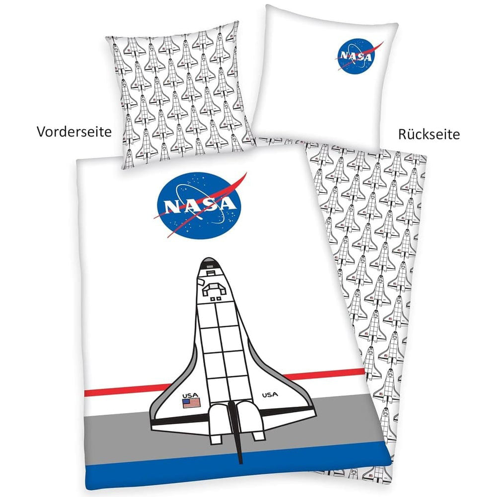 NASA Bettwäsche Set 135 x 200 cm + 80 x 80 cm Baumwolle 4006891966636